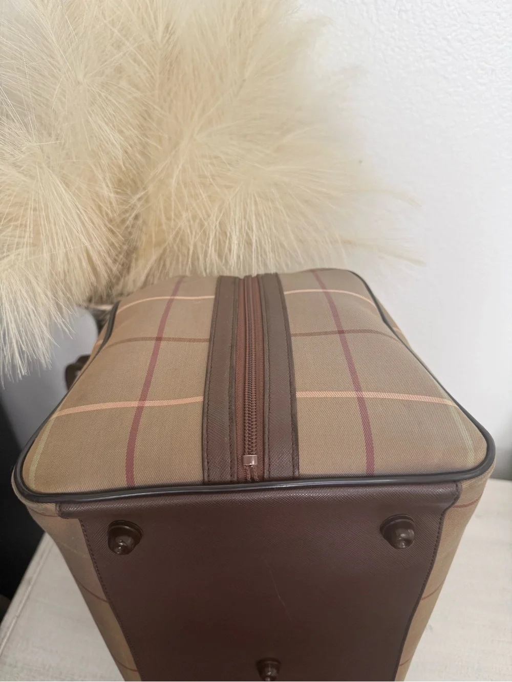 BURBERRYS Nova Check Boston Travel Bag